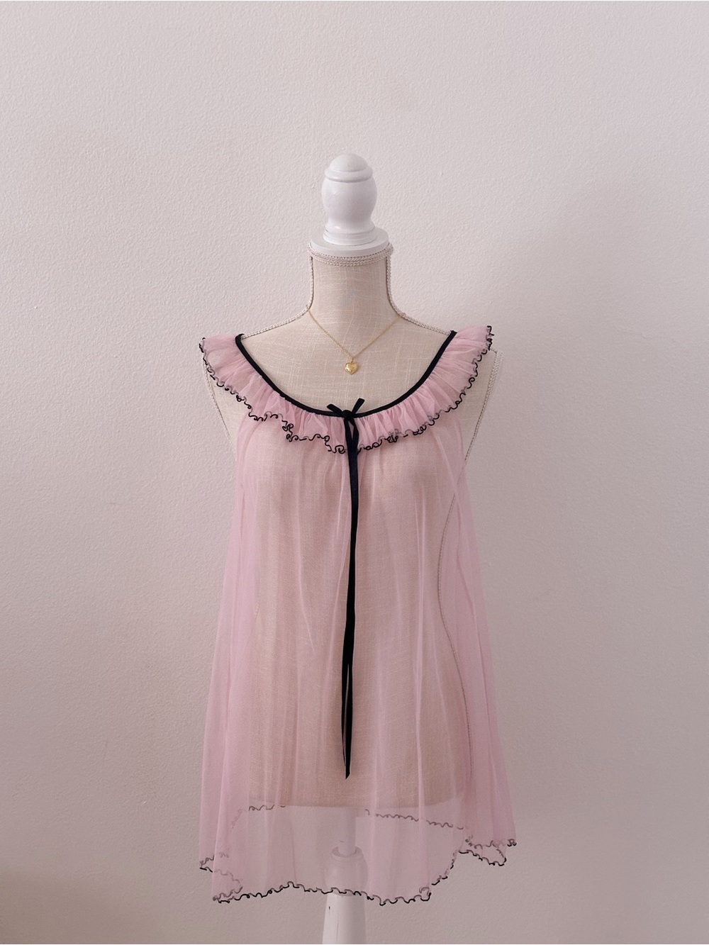Vintage 90s Victoria’s Secret Runway Pink & Black Babydoll ASO Sabrina Carpenter
